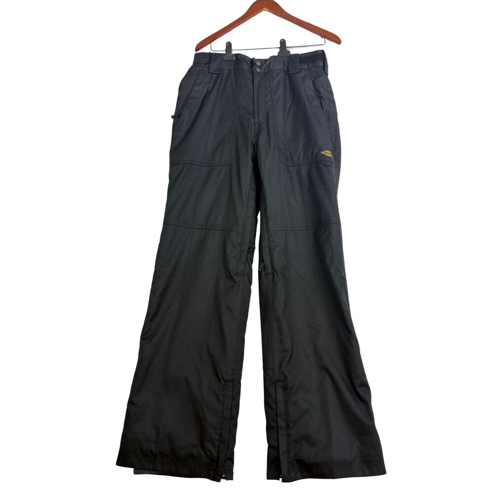 SMS Mens Snow Ski Pants Size M Black Gray Insulated Cargo Winter Snowboard Pants